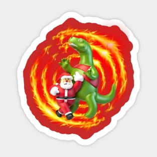 Santasaurus Rex Sticker